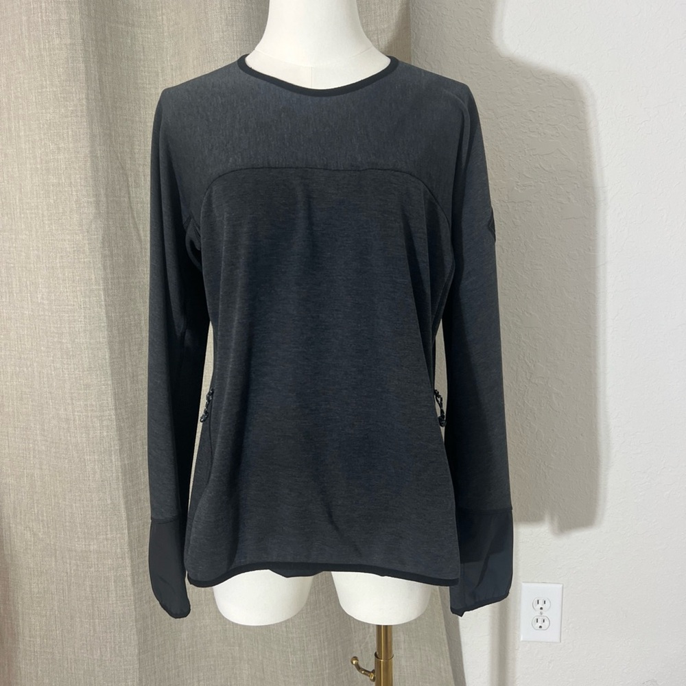 Women’s Ski Burton Minturn Crew Fleece‎ Gray Layering Top Size Medium Polartec